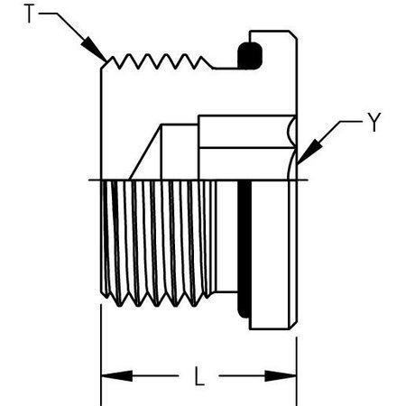 World Wide Fittings DIN Plug - Male Metric British Standard Pipe Parallel 7240XM12